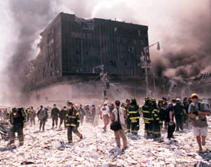 Terrorist bombing aftermath