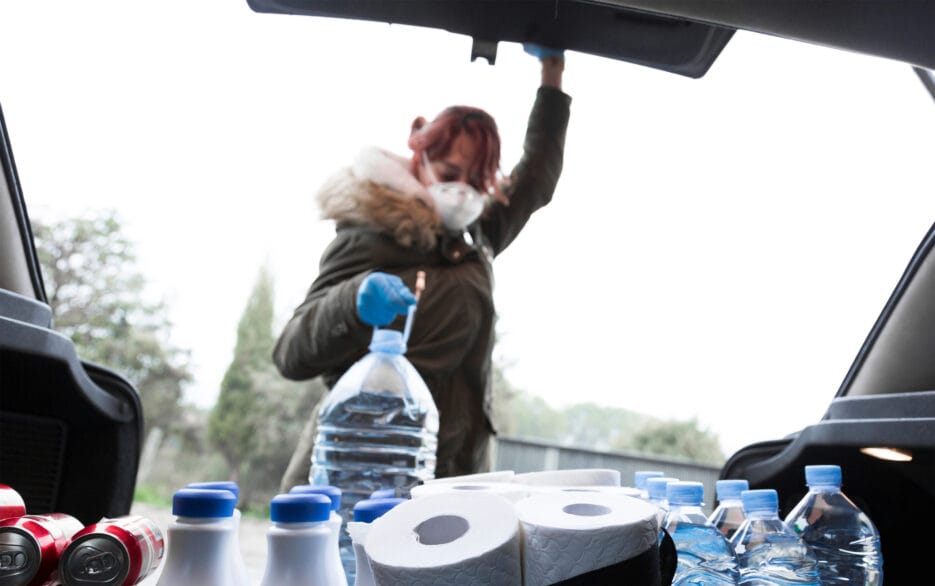 Water stored in car