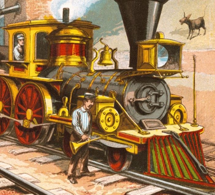 Tallow used as industrial oil on steam engine