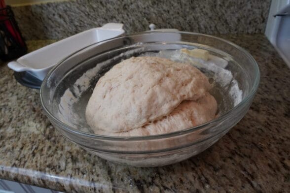 Wild yeast dough rising
