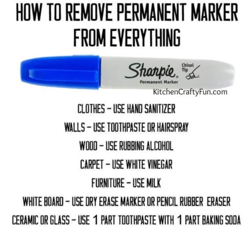 Removing permanent marker