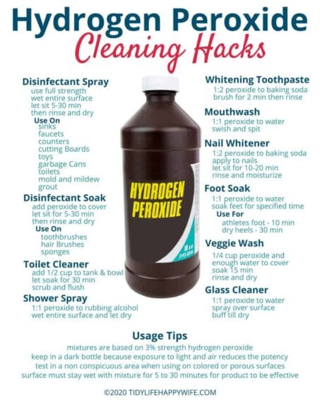 Hydrogen Peroxide Cleaning Hacks