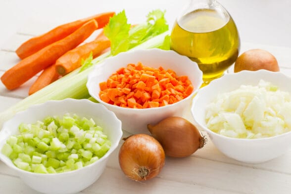 Thumbnail image of Mirepoix,,Chopped,Vegetable,Cut,,Mixture,Of,Onion,,Carrot,And,Celery